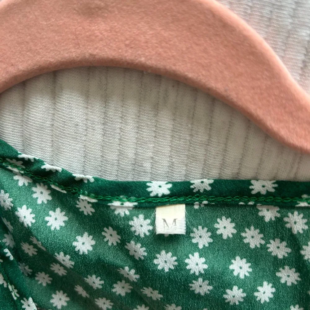 Women's Boho V Neck Ruffle Floral Wrap Maxi Dress - Picture 4 of 7